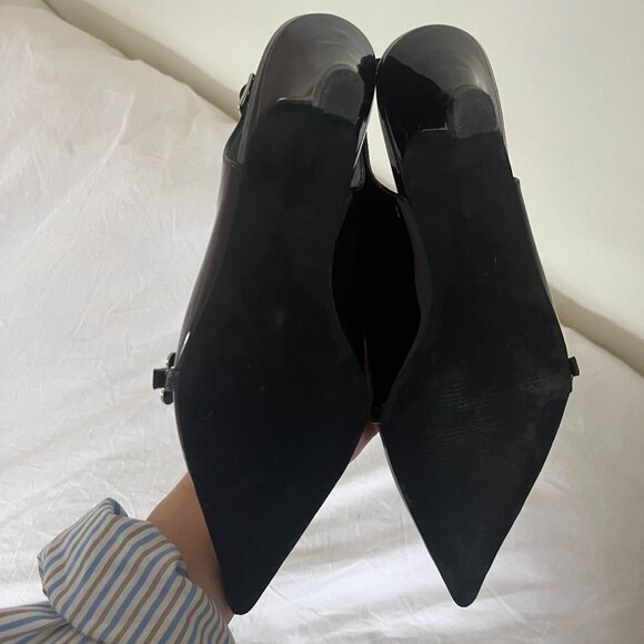 Lisa Says Gah Natalia Pointy Toe Heel - Dark Brown Size 7 - Picture 6 of 6